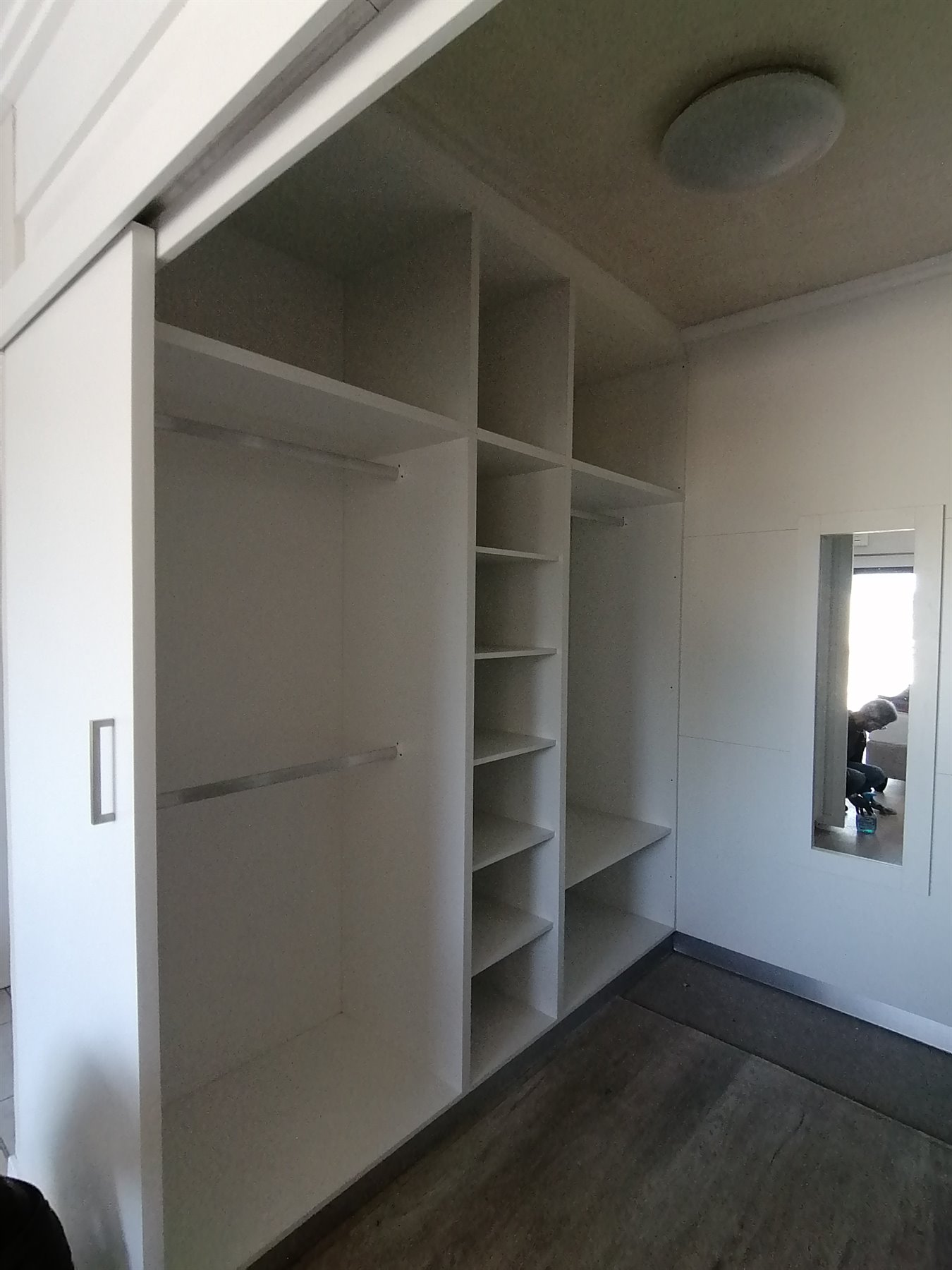 Built-in wardrobe shelving