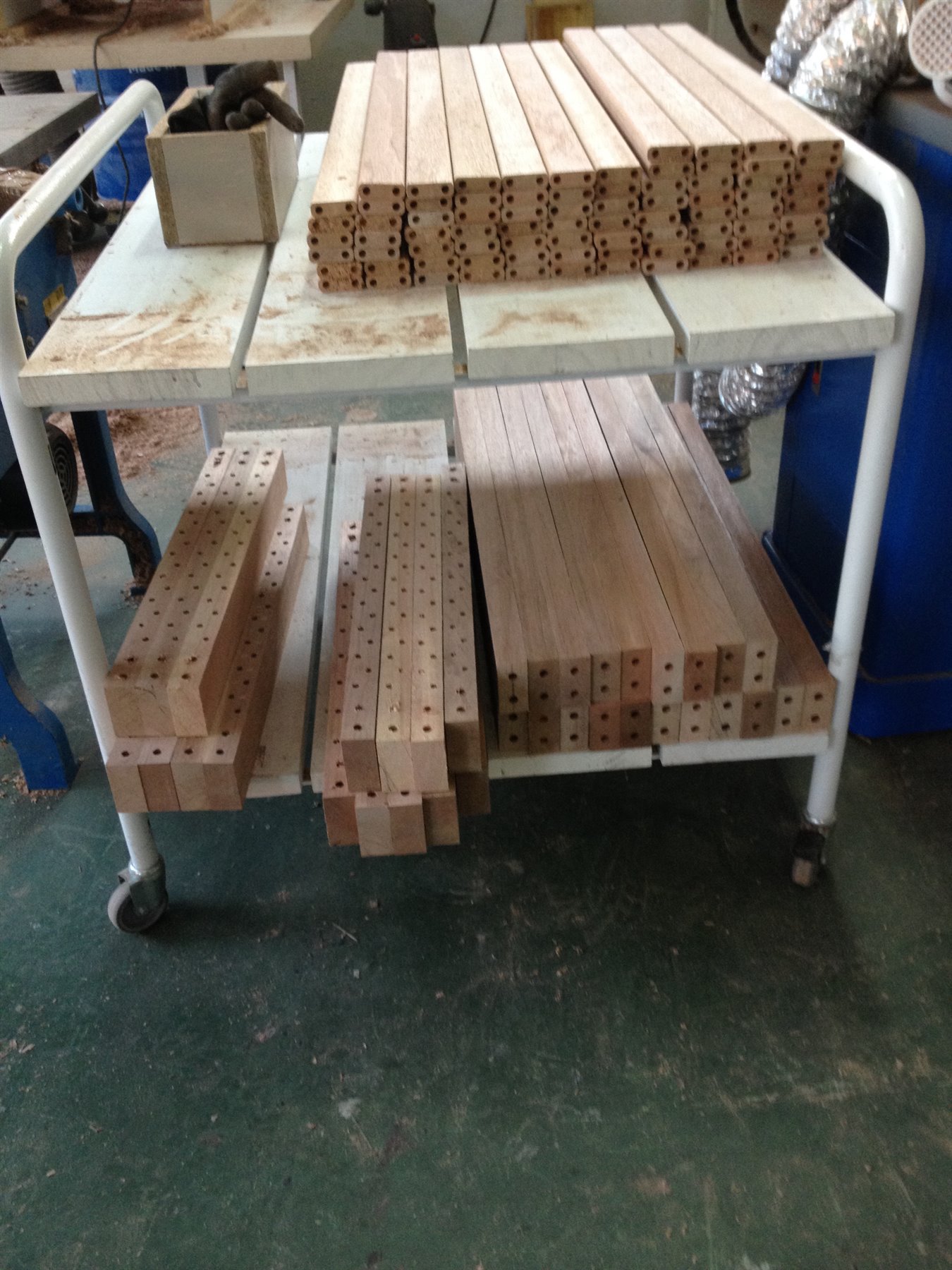 Custom wood vents in progress