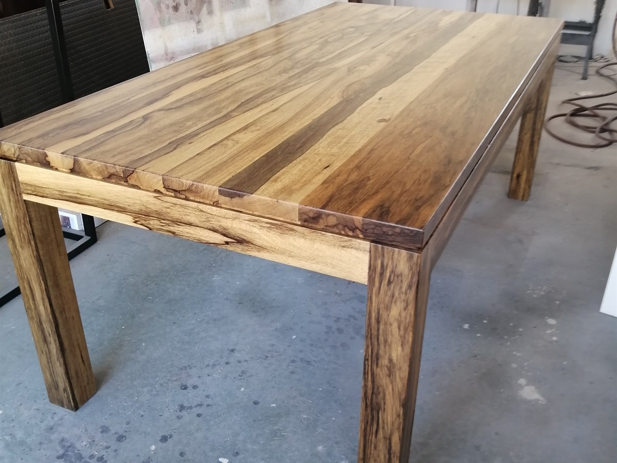 Custom solid wood furniture built in workshop